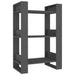 Bibliotecă/Separator cameră, gri, 60x35x91 cm, lemn masiv pin - WALTI WALTI