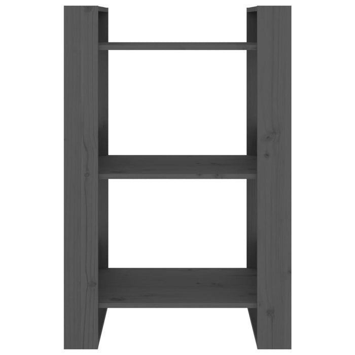 Bibliotecă/Separator cameră, gri, 60x35x91 cm, lemn masiv pin - WALTI WALTI