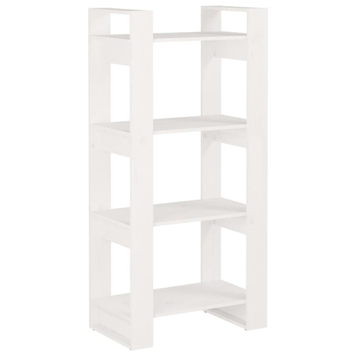 Bibliotecă/Separator cameră,alb, 60x35x125 cm, lemn masiv pin - WALTI WALTI