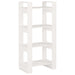 Bibliotecă/Separator cameră,alb, 60x35x125 cm, lemn masiv pin - WALTI WALTI
