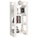 Bibliotecă/Separator cameră,alb, 60x35x125 cm, lemn masiv pin - WALTI WALTI