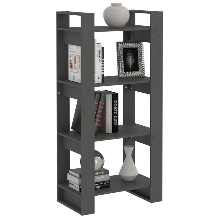 Bibliotecă/Separator cameră,gri, 60x35x125 cm, lemn masiv pin - WALTI WALTI