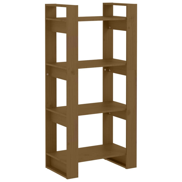 Bibliotecă/Separator cameră maro miere 60x35x125 cm lemn masiv - WALTI WALTI