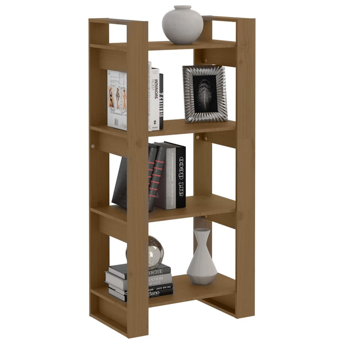 Bibliotecă/Separator cameră maro miere 60x35x125 cm lemn masiv - WALTI WALTI