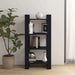 Bibliotecă/Separator cameră,negru, 60x35x125 cm, lemn masiv pin - WALTI WALTI