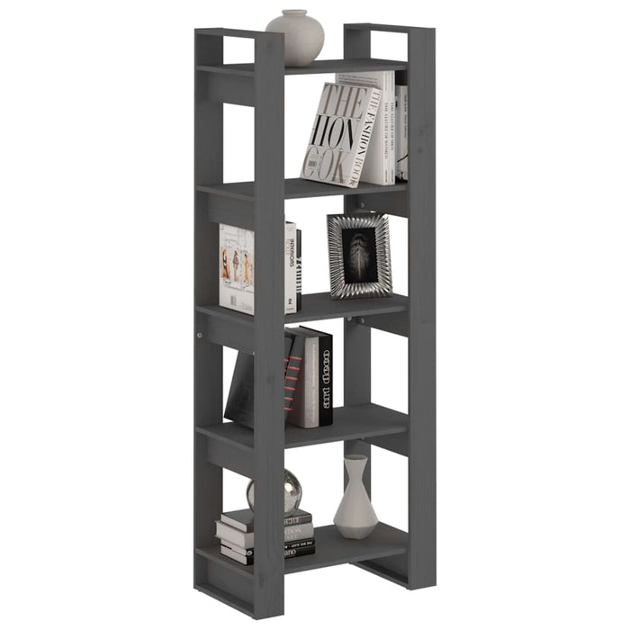 Bibliotecă/Separator cameră, gri, 60x35x160 cm, lemn masiv - WALTI WALTI