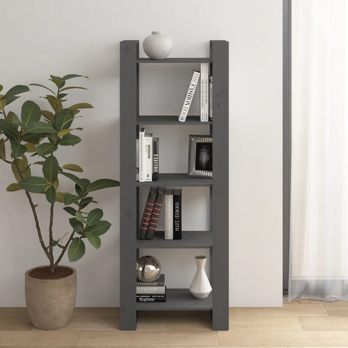 Bibliotecă/Separator cameră, gri, 60x35x160 cm, lemn masiv - WALTI WALTI