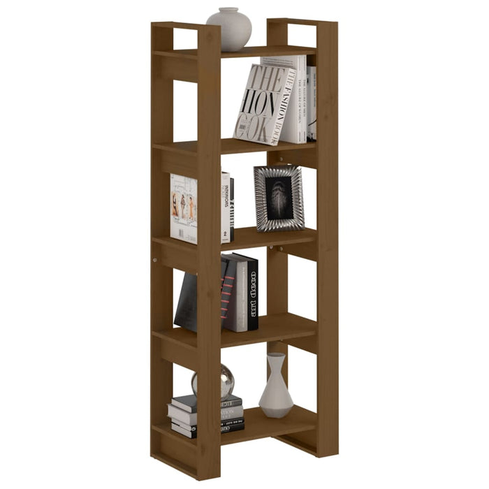 Bibliotecă/Separator cameră, maro miere, 60x35x160 cm lemn - WALTI WALTI