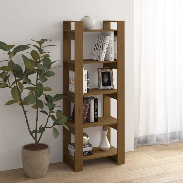 Bibliotecă/Separator cameră, maro miere, 60x35x160 cm lemn - WALTI WALTI