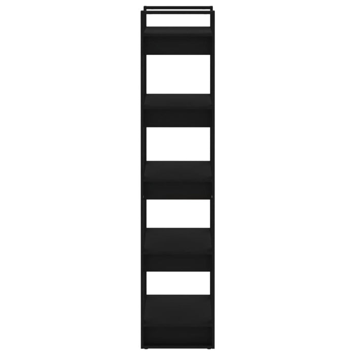 Bibliotecă/Separator cameră, negru, 60x35x160 cm, lemn masiv - WALTI WALTI