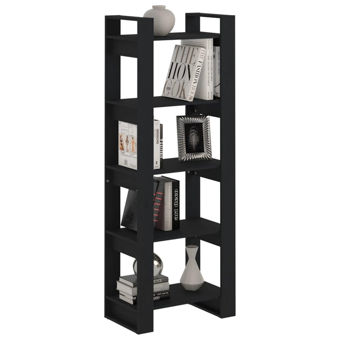 Bibliotecă/Separator cameră, negru, 60x35x160 cm, lemn masiv - WALTI WALTI