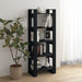 Bibliotecă/Separator cameră, negru, 60x35x160 cm, lemn masiv - WALTI WALTI