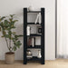 Bibliotecă/Separator cameră, negru, 60x35x160 cm, lemn masiv - WALTI WALTI
