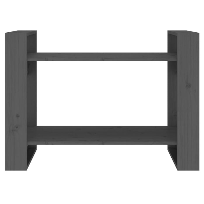 Bibliotecă/Separator cameră, gri, 80x35x56,5 cm, lemn masiv pin - WALTI WALTI