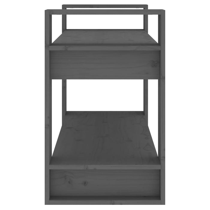Bibliotecă/Separator cameră, gri, 80x35x56,5 cm, lemn masiv pin - WALTI WALTI