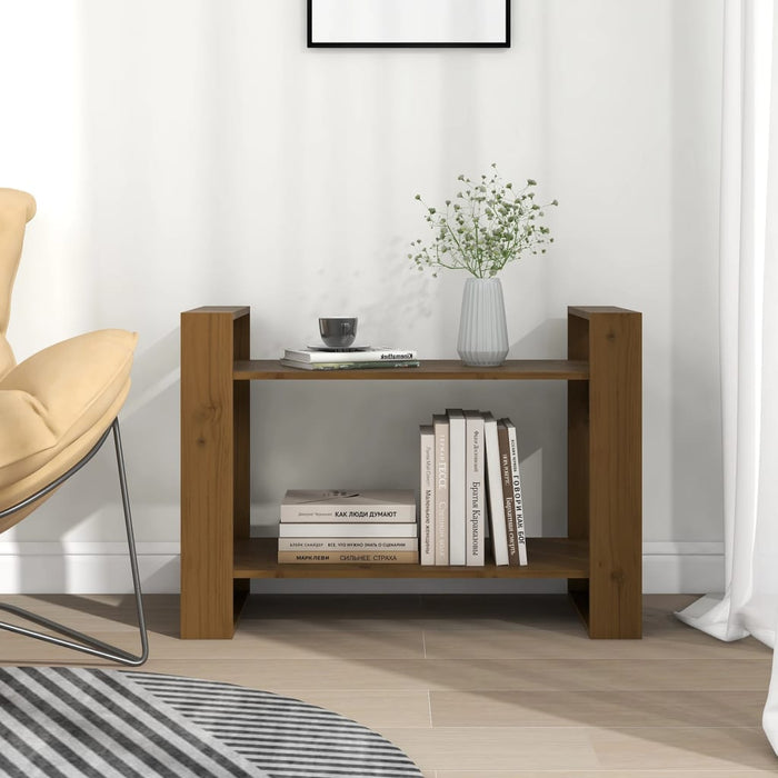 Bibliotecă/Separator cameră maro miere 80x35x56,5 cm lemn masiv - WALTI WALTI