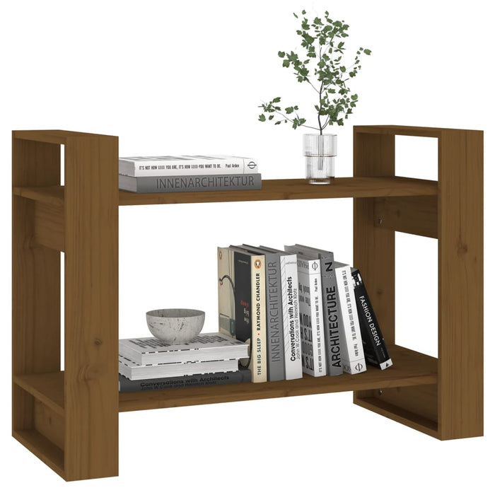 Bibliotecă/Separator cameră maro miere 80x35x56,5 cm lemn masiv - WALTI WALTI