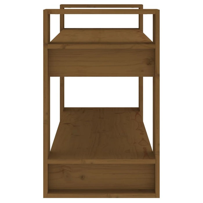 Bibliotecă/Separator cameră maro miere 80x35x56,5 cm lemn masiv - WALTI WALTI