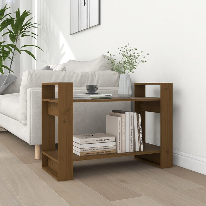 Bibliotecă/Separator cameră maro miere 80x35x56,5 cm lemn masiv - WALTI WALTI