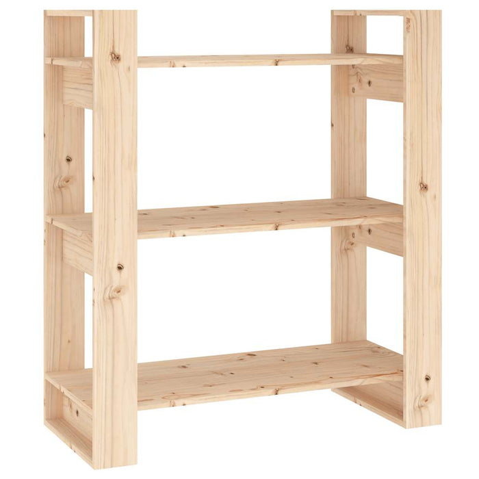 Bibliotecă/Separator de cameră 80x35x91 cm, lemn masiv de pin WALTI