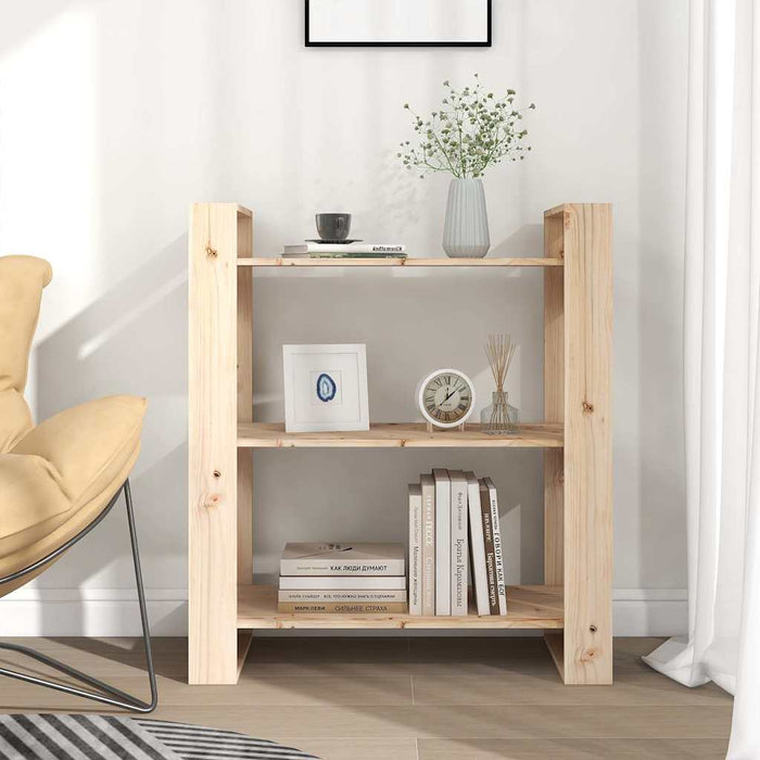 Bibliotecă/Separator de cameră 80x35x91 cm, lemn masiv de pin WALTI