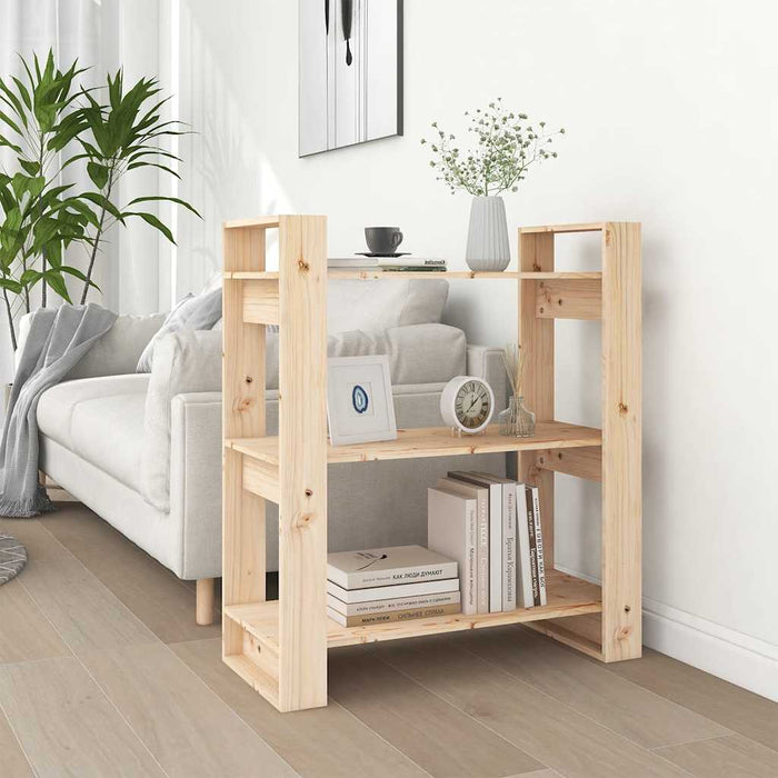 Bibliotecă/Separator de cameră 80x35x91 cm, lemn masiv de pin WALTI