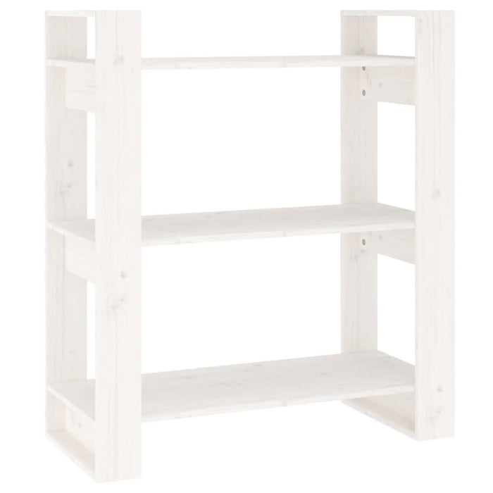 Bibliotecă/Separator cameră, alb, 80x35x91 cm, lemn masiv pin - WALTI WALTI