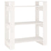 Bibliotecă/Separator cameră, alb, 80x35x91 cm, lemn masiv pin - WALTI WALTI
