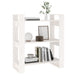 Bibliotecă/Separator cameră, alb, 80x35x91 cm, lemn masiv pin - WALTI WALTI