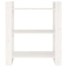 Bibliotecă/Separator cameră, alb, 80x35x91 cm, lemn masiv pin - WALTI WALTI