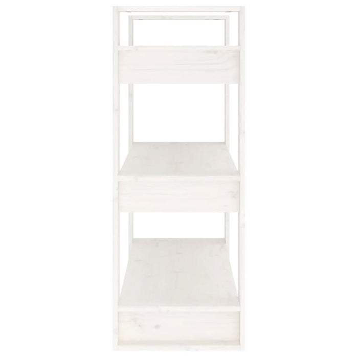 Bibliotecă/Separator cameră, alb, 80x35x91 cm, lemn masiv pin - WALTI WALTI