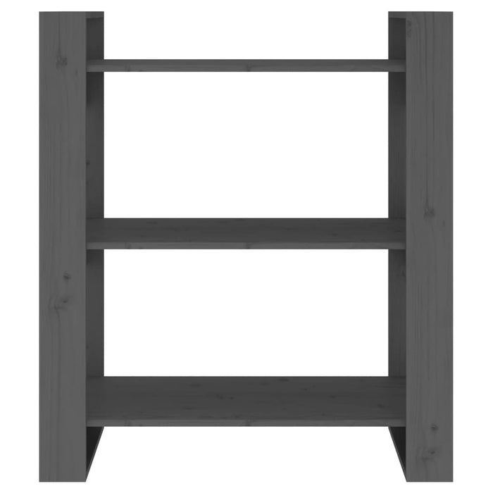 Bibliotecă/Separator cameră, gri, 80x35x91 cm, lemn masiv pin - WALTI WALTI