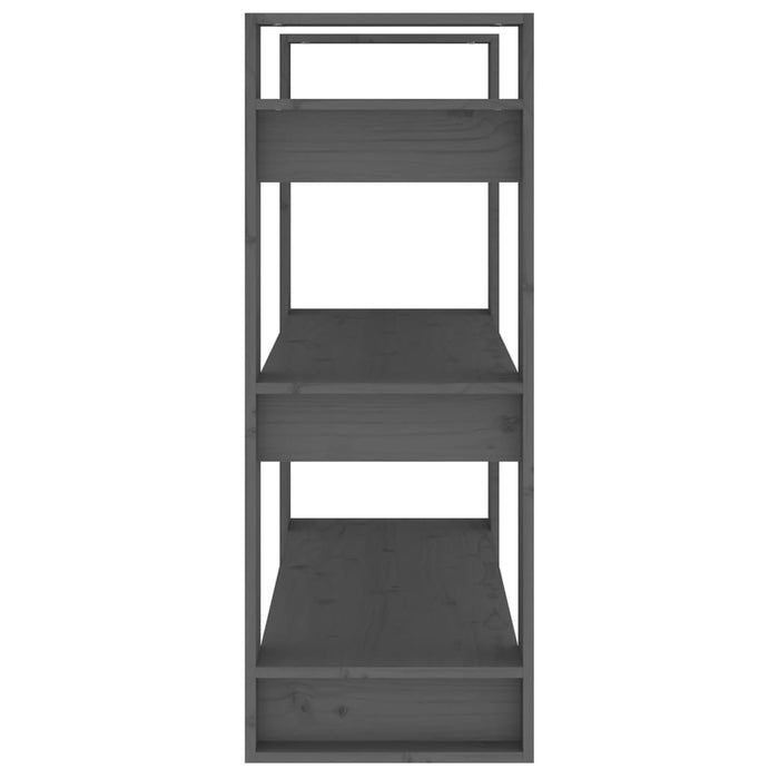 Bibliotecă/Separator cameră, gri, 80x35x91 cm, lemn masiv pin - WALTI WALTI