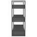 Bibliotecă/Separator cameră, gri, 80x35x91 cm, lemn masiv pin - WALTI WALTI