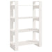 Bibliotecă/Separator cameră, alb, 80x35x125 cm, lemn masiv pin - WALTI WALTI