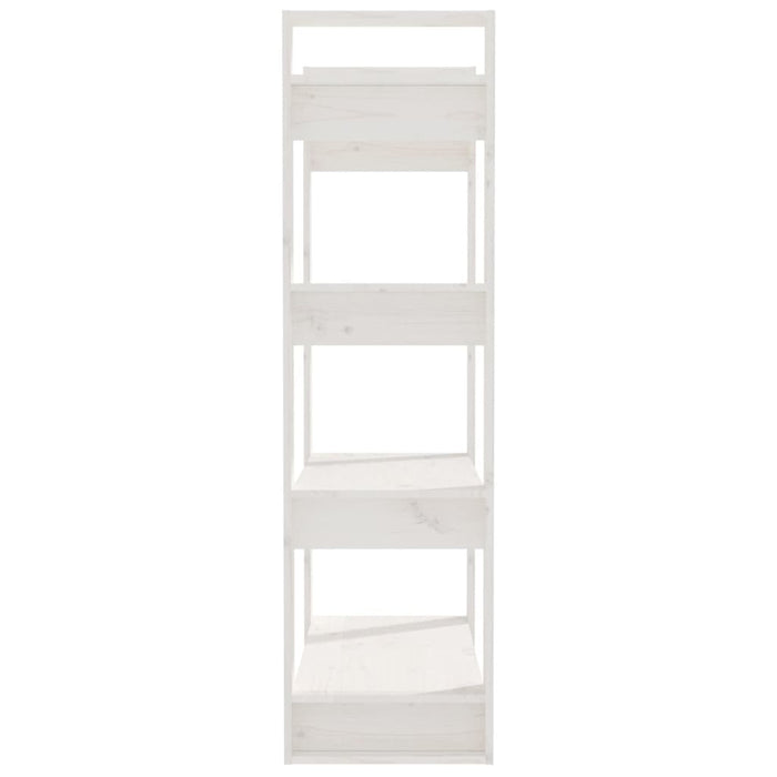 Bibliotecă/Separator cameră, alb, 80x35x125 cm, lemn masiv pin - WALTI WALTI
