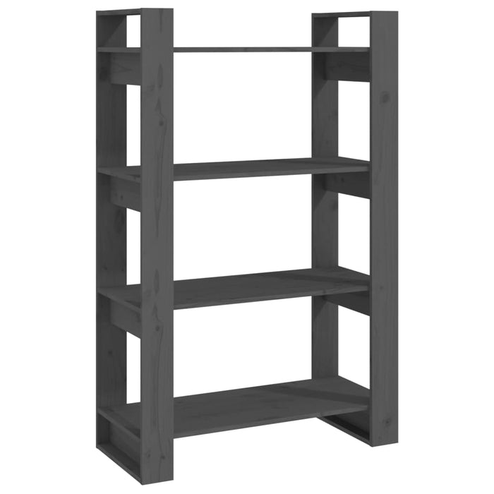 Bibliotecă/Separator cameră, gri, 80x35x125 cm, lemn masiv pin - WALTI WALTI