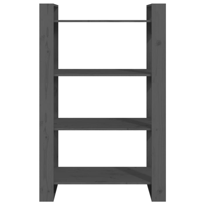 Bibliotecă/Separator cameră, gri, 80x35x125 cm, lemn masiv pin - WALTI WALTI