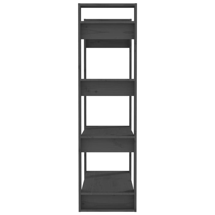 Bibliotecă/Separator cameră, gri, 80x35x125 cm, lemn masiv pin - WALTI WALTI