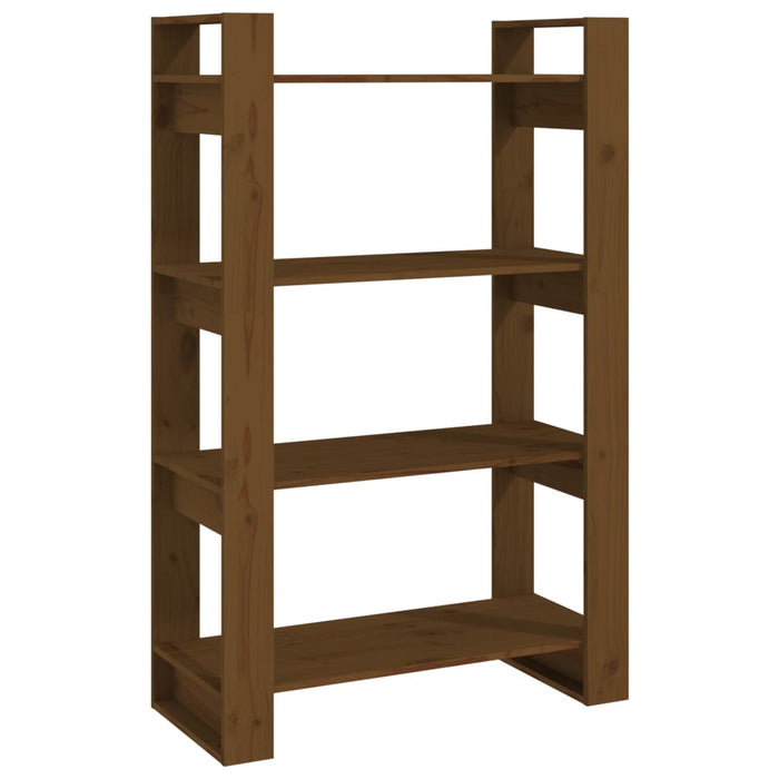 Bibliotecă/Separator cameră maro miere 80x35x125 cm lemn masiv - WALTI WALTI