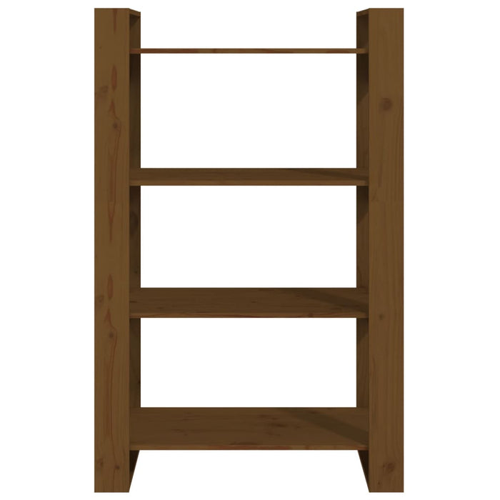 Bibliotecă/Separator cameră maro miere 80x35x125 cm lemn masiv - WALTI WALTI