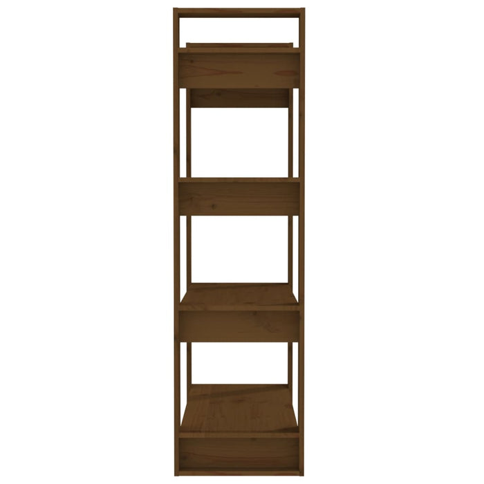 Bibliotecă/Separator cameră maro miere 80x35x125 cm lemn masiv - WALTI WALTI