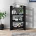 Bibliotecă/Separator cameră negru 80x35x125 cm lemn masiv pin - WALTI WALTI