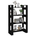 Bibliotecă/Separator cameră negru 80x35x125 cm lemn masiv pin - WALTI WALTI