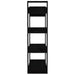 Bibliotecă/Separator cameră negru 80x35x125 cm lemn masiv pin - WALTI WALTI