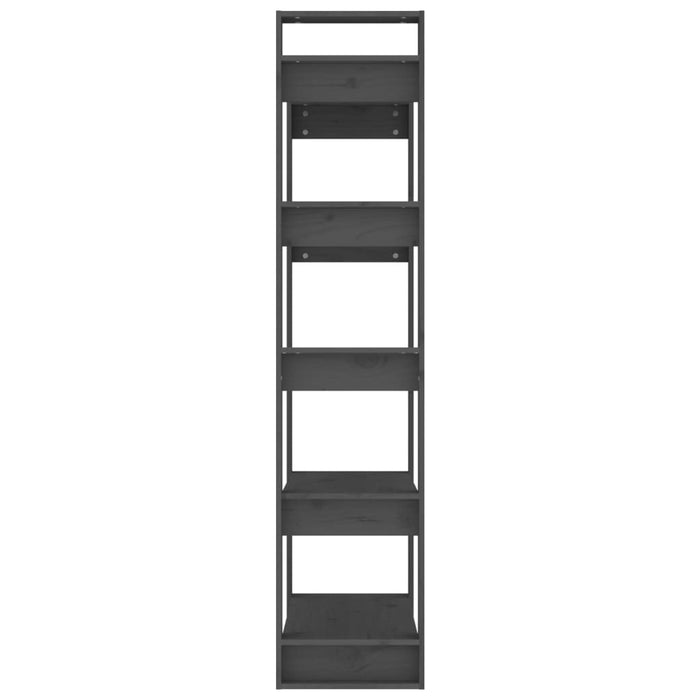 Bibliotecă/Separator cameră, gri, 80x35x160 cm, lemn masiv pin - WALTI WALTI