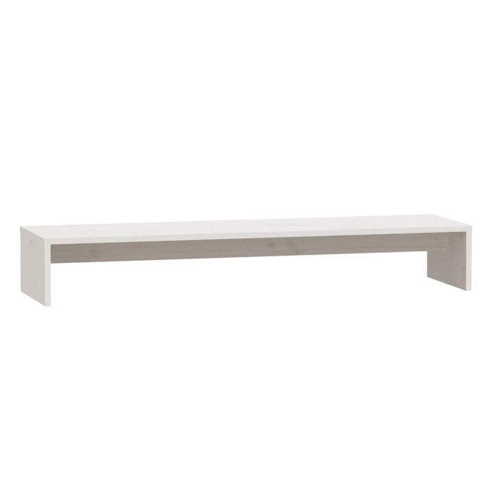 Suport pentru monitor, alb, 100x27x15 cm, lemn masiv pin - WALTI WALTI