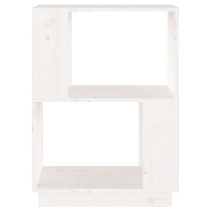 Bibliotecă/Separator cameră, alb, 51x25x70 cm lemn masiv pin - WALTI WALTI