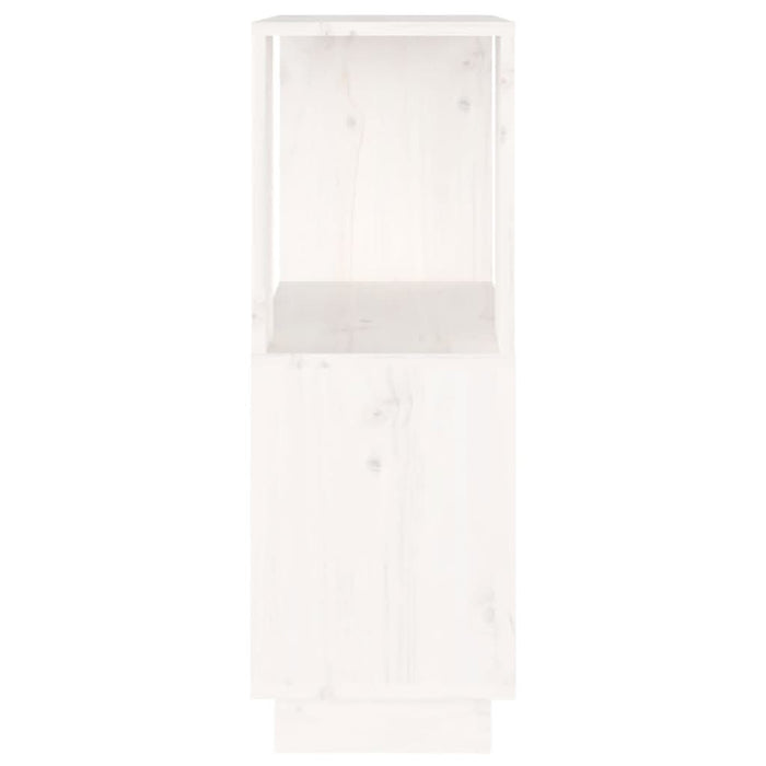 Bibliotecă/Separator cameră, alb, 51x25x70 cm lemn masiv pin - WALTI WALTI