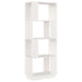 Bibliotecă/Separator cameră, alb, 51x25x132 cm lemn masiv pin - WALTI WALTI